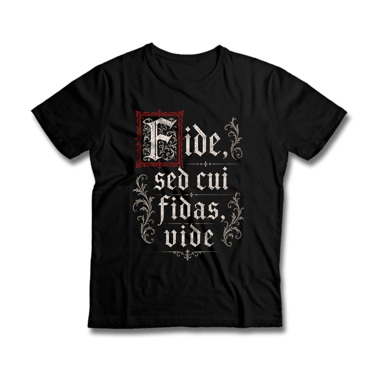 Tričko s potiskem Fide Sed Cui Fidas Vide- víra