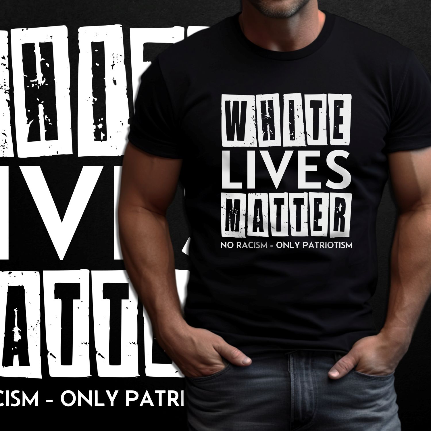 Tričko s potlačou WLM - No Racism-Only Patriotism