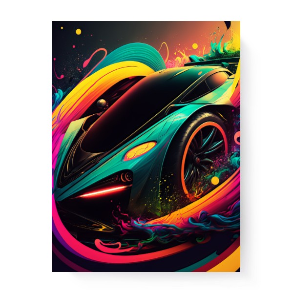 Abstract Neon Car 2