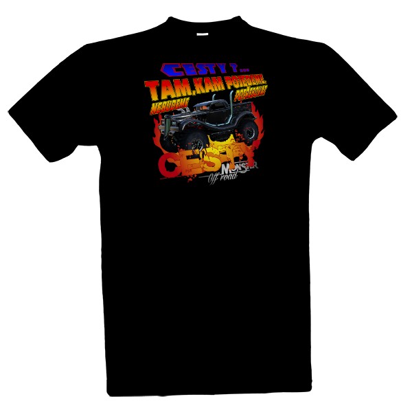 Tričko s potiskem Auto-moto Offroad Monster Car