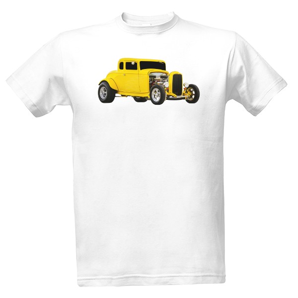 Auto moto-Retro Hot Rod žluté auto