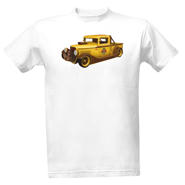 Auto moto-Retro žluté auto