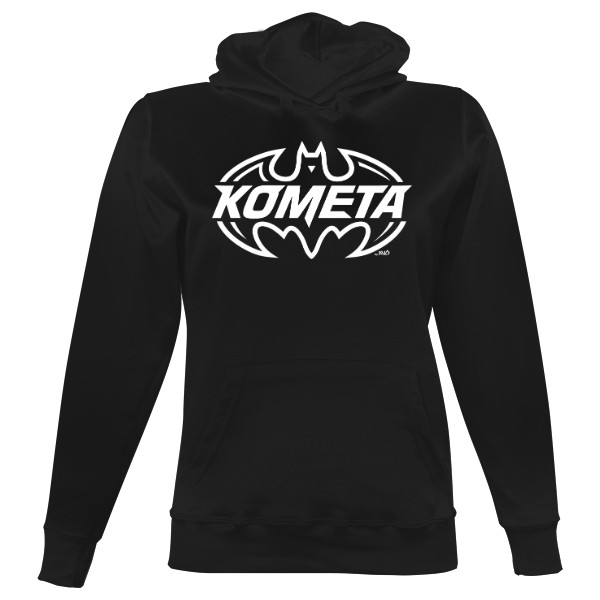 Dámska mikina s kapucňou s potlačou KOMbat woman black