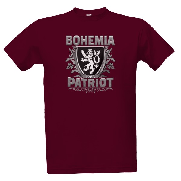Tričko s potiskem Bohemia 100% Patriot