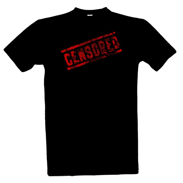 Tričko s potlačou Censored-cenzúra red