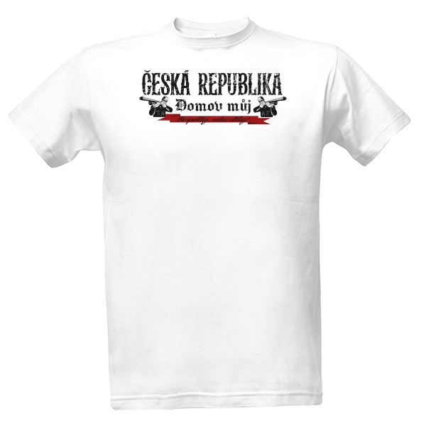 Tričko s potiskem Česká Republika-domov můj 2-potisk záda