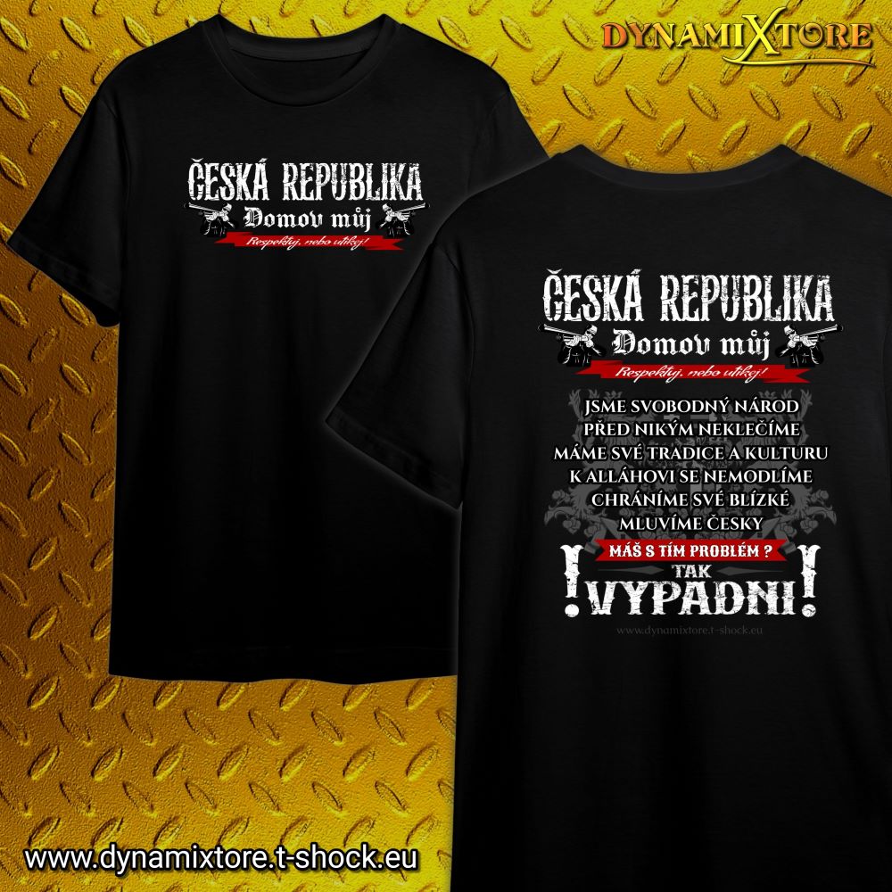 Česká Republika domov můj-potisk záda