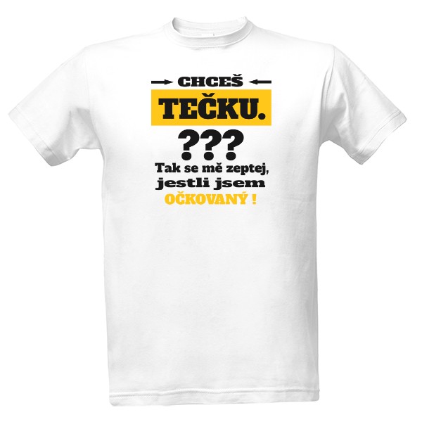 Chceš tečku-černý text pánské