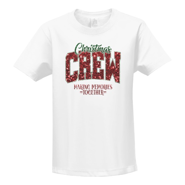 Tričko s potiskem Christmas Crew-Vánoční parta-dětské