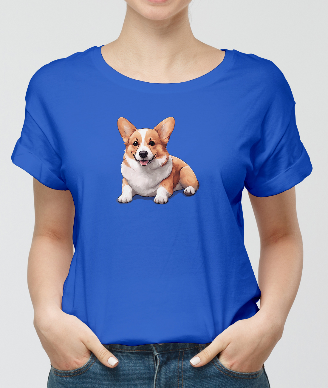 Tričko s potlačou corgi pes