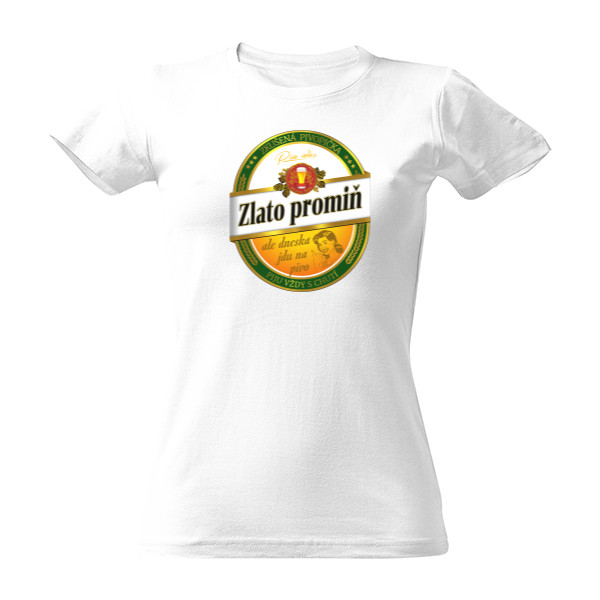 Tričko s potiskem Dámské pivní tričko-pivopička