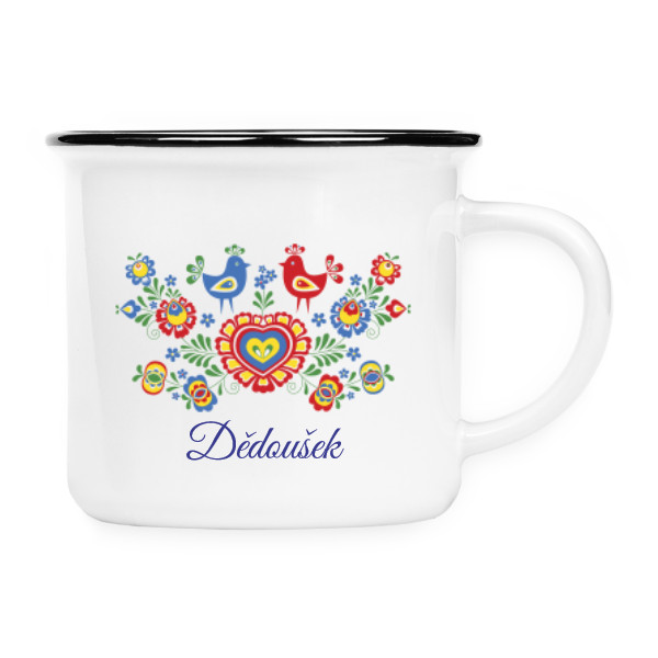 Keramikáčik s potlačou Ornament vtáčiky