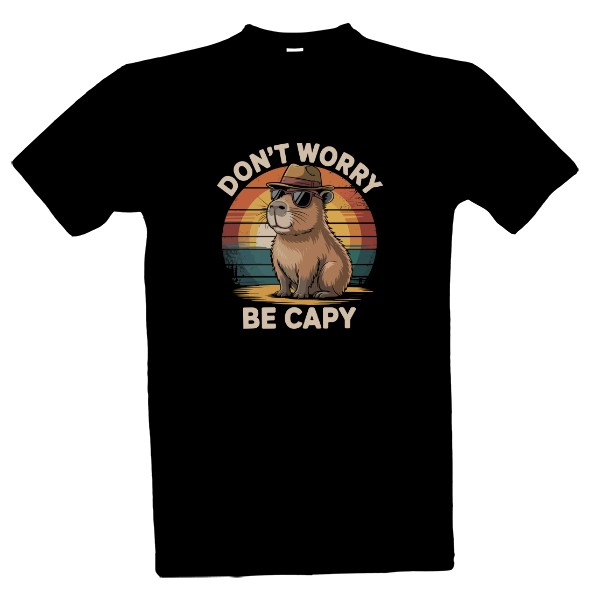 Tričko s potiskem Dont't worry be capy