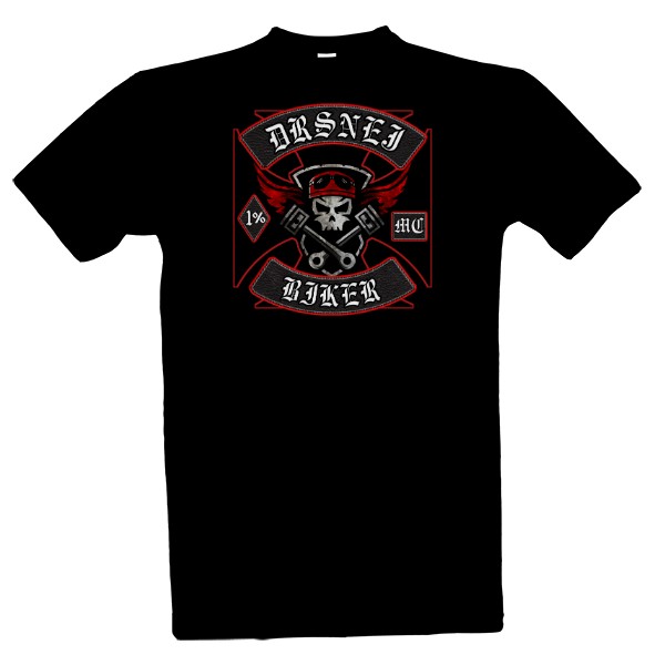 Tričko s potiskem Drsnej biker