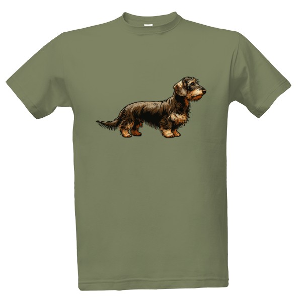 Tričko s potiskem Drsnosrstý jezevčík