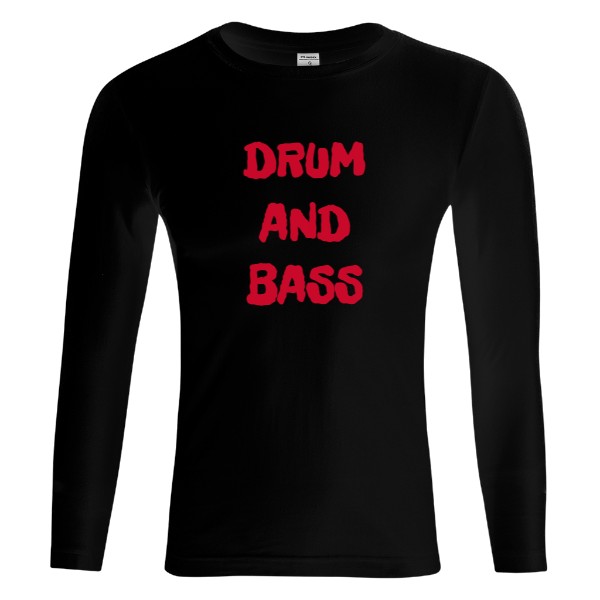 Tričko s potiskem DRUM AND BASS červené
