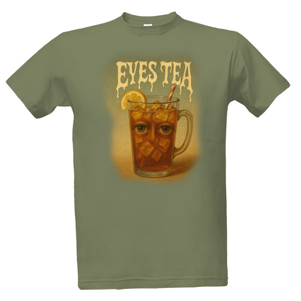 Tričko s potiskem Eyes tea