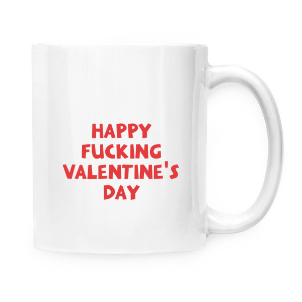 Hrnek malý bílý s potiskem Happy Valentine's day