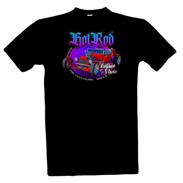 HotRod auto-červené retro auto