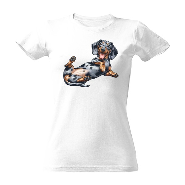 Tričko s potiskem jezevčík merle