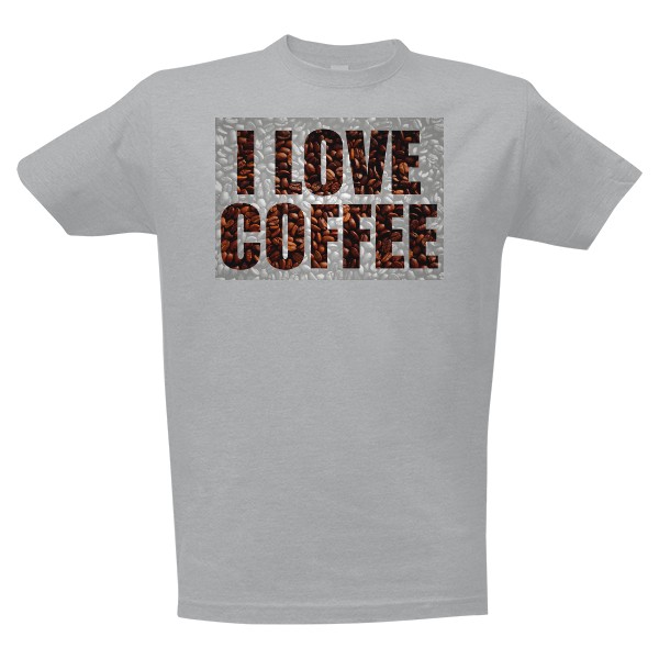 Tričko s potiskem Kávový nápis I Love Coffee