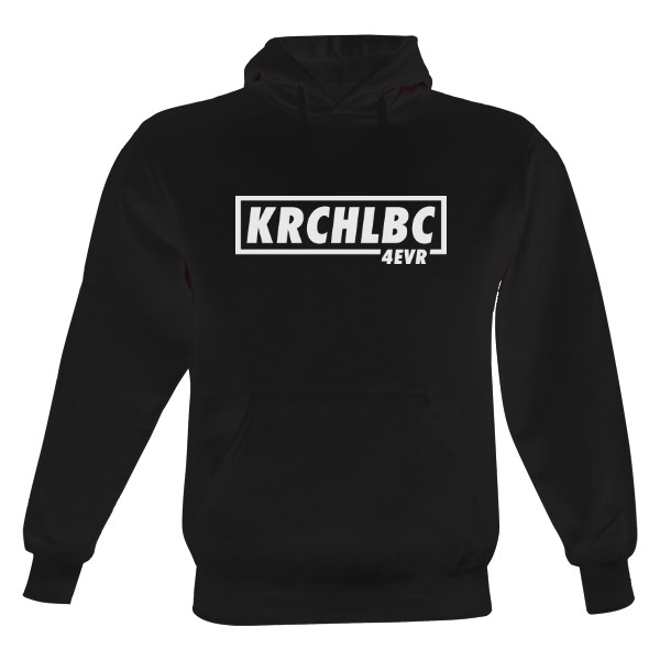 Pánská mikina s kapucí s potiskem Mikina Krchlabice Forever - Více barev | Bílý nápis