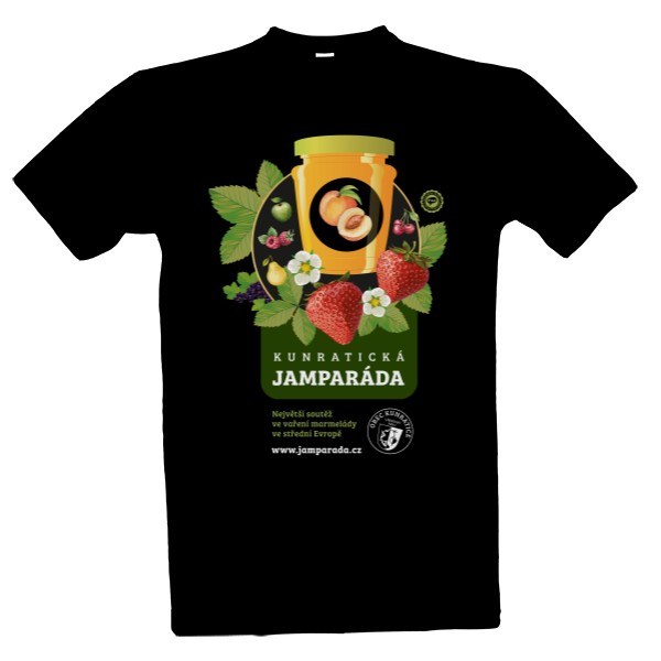 Tričko s potiskem Kunratická Jamparáda / Black