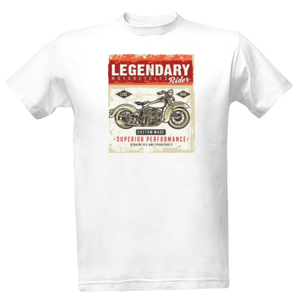 Tričko s potiskem Legendary Motorcycles Rider