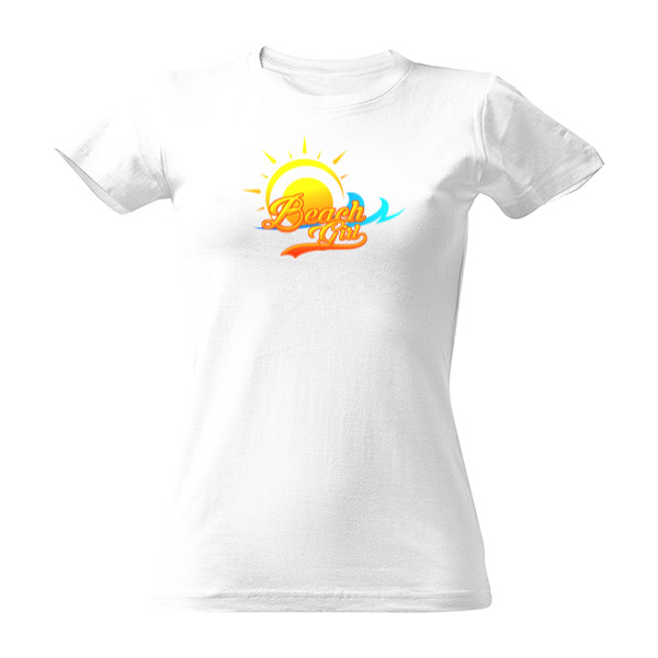 Tričko s potlačou Leto-Beach Girl-farebné
