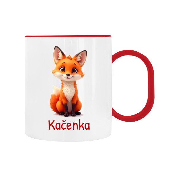 Detský hrnček plastový s potlačou Liška se jménem 