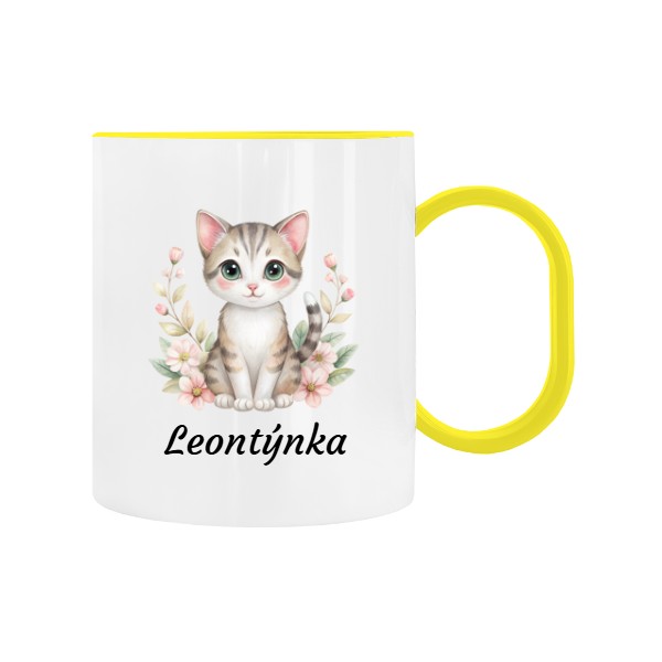 Detský hrnček plastový s potlačou Mačiatko s menom do škôlky