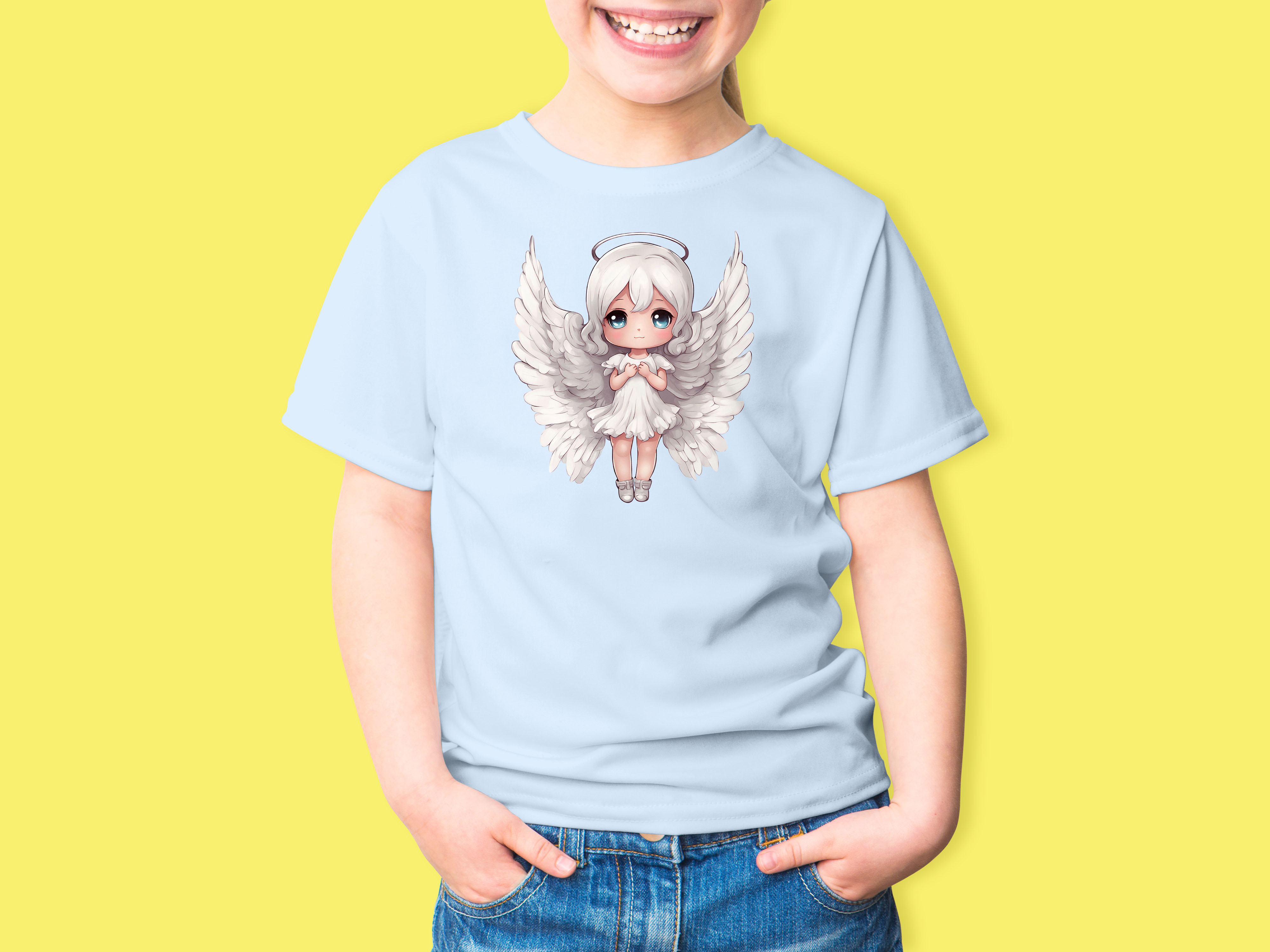 Tričko s potlačou malý chibi anjel 