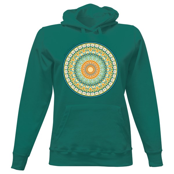 Dámska mikina s kapucňou s potlačou Mandala - vzor LA č. 1