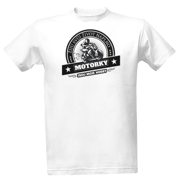 Tričko s potiskem Moje hobby-Motorky