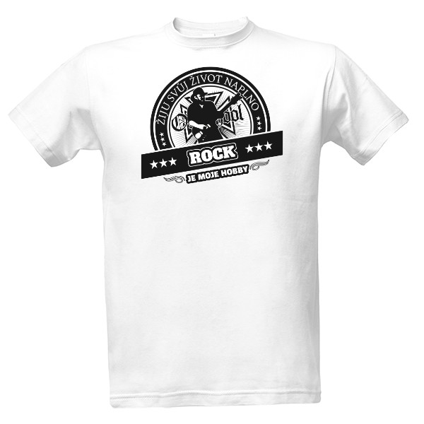 Tričko s potiskem Moje hobby-Rock