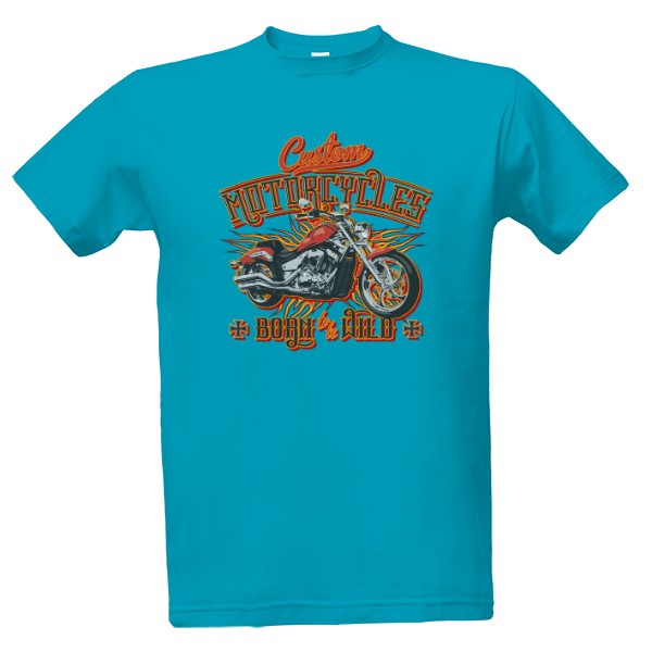 Tričko s potiskem Motorka a plameny-Born To Be Wild 
