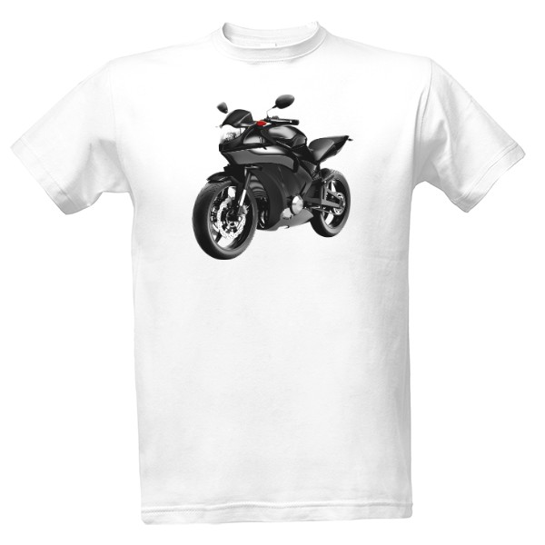 Tričko s potiskem Motorka silniční černá