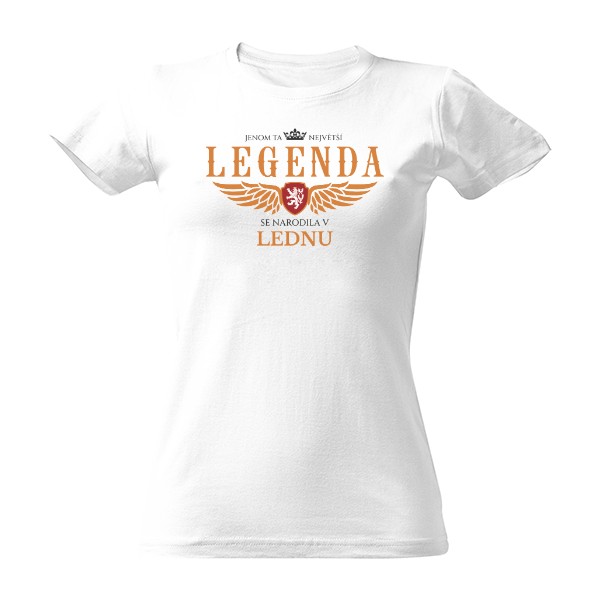 Tričko s potiskem Největší legenda-Leden-černý text