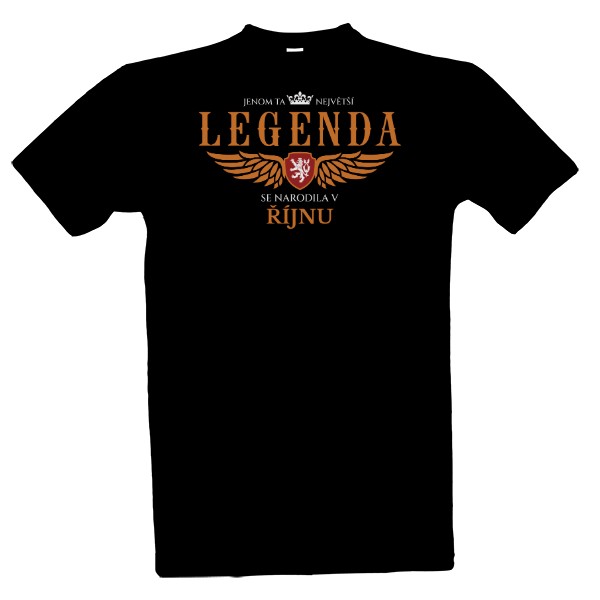 Tričko s potiskem Největší legenda-Říjen