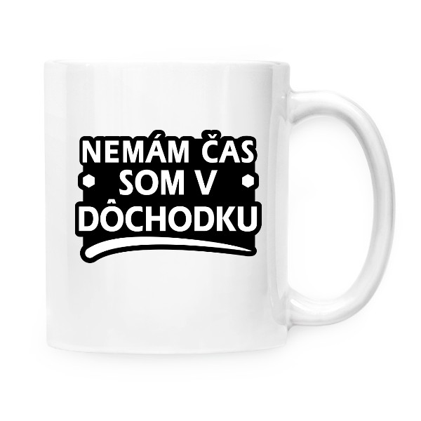 Hrnček malý biely s potlačou Nemám čas