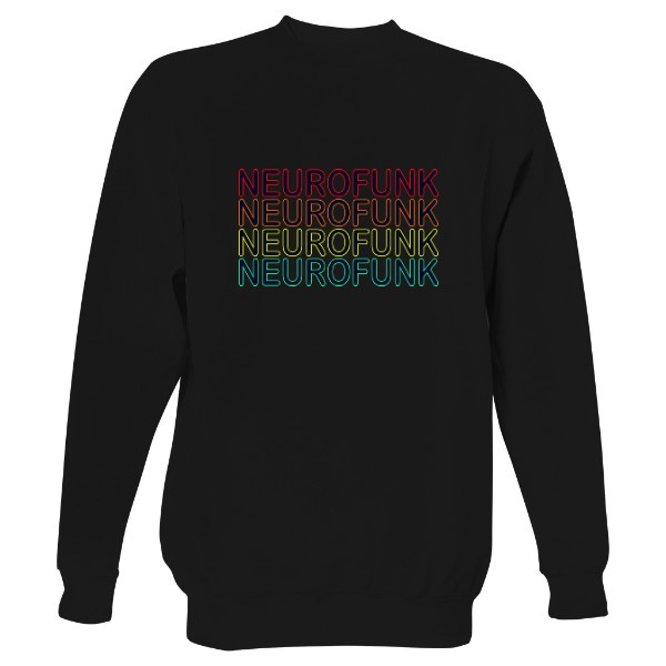 Mikina bez kapuce Unisex s potiskem NEON NEUROFUNK