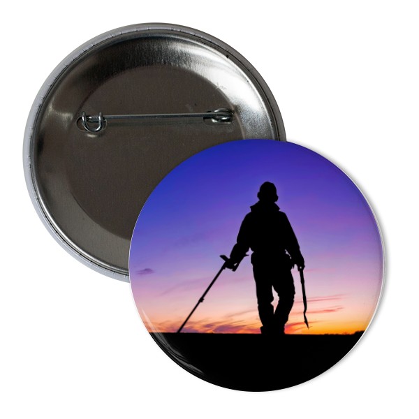 Odznáček  s potiskem Odznak Prospektor silueta