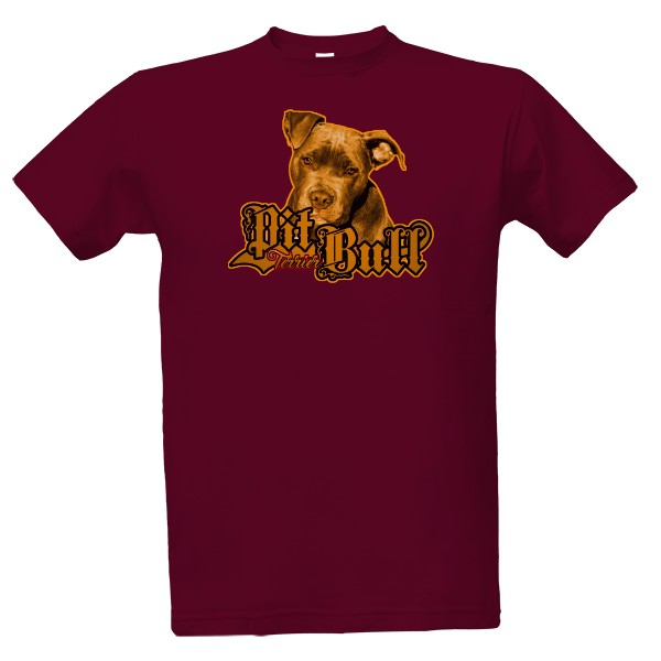 Pit Bull Terrier gold design T-shirt
