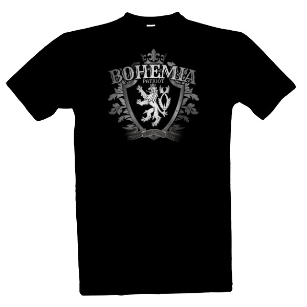 Tričko s potiskem Premium Bohemia Patriot Silver