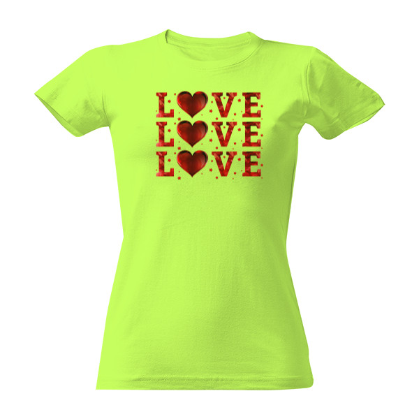 Tričko s potiskem Pro zamilované-Love Love Love