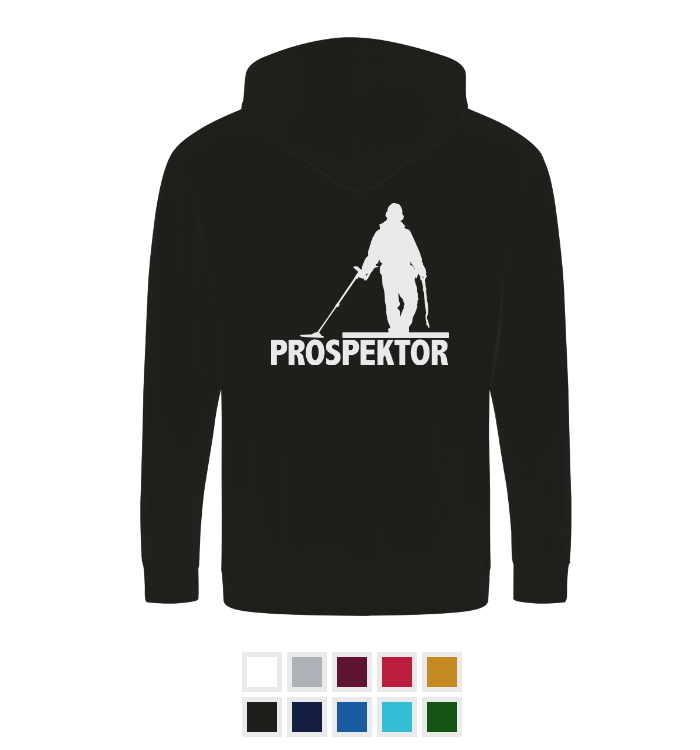 Mikina na zip unisex s potiskem Prospektor - Více barev | Pánské | Bílá silueta