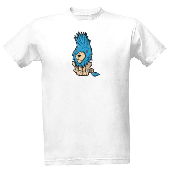 Tričko s potiskem Punkový lev - Pánské