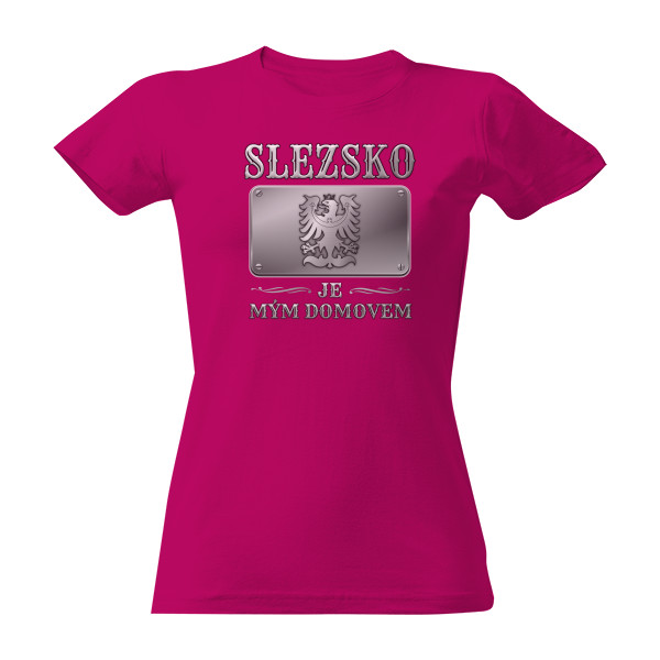 Tričko s potiskem Slezsko je mým domovem-dámské