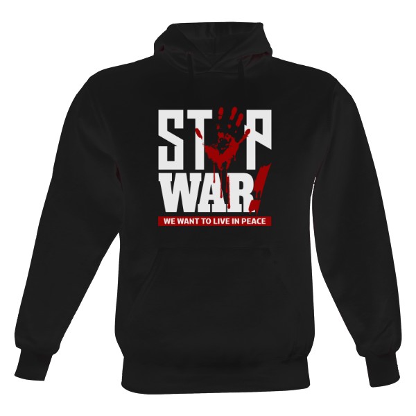 Stop War-We want to live in peace-mikina 