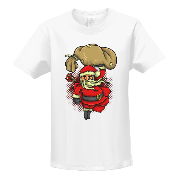 Tričko s potiskem Super Santa Claus-dětské tričko 